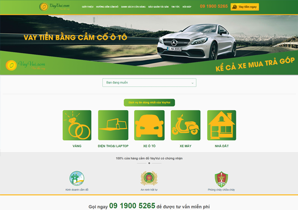 Dự án thiết kế Website Vay Vui